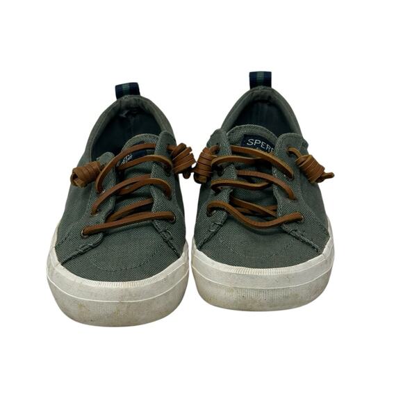 SPERRY green canvas Crest Vibe DUCK MONTAN Sneaker Size 6 - Picture 11 of 11